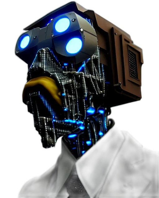 robot, mask, face, staff transparent PNG cut-out