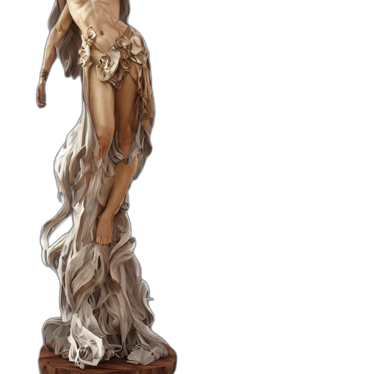 dress, staff, 3d render, concept art transparent PNG cut-out
