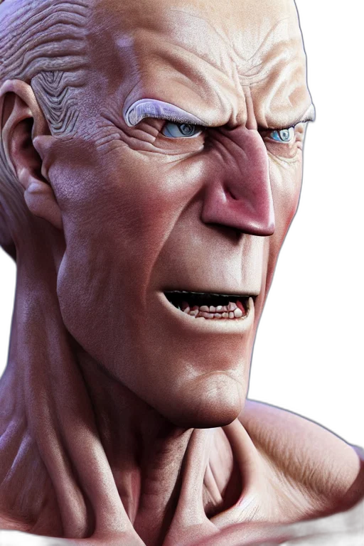 face, creature, 3d render, concept art transparent PNG cut-out