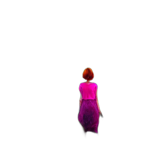 dress, robot, staff, hair transparent PNG cut-out
