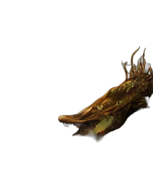 dragon, creature, crown, staff transparent PNG cut-out