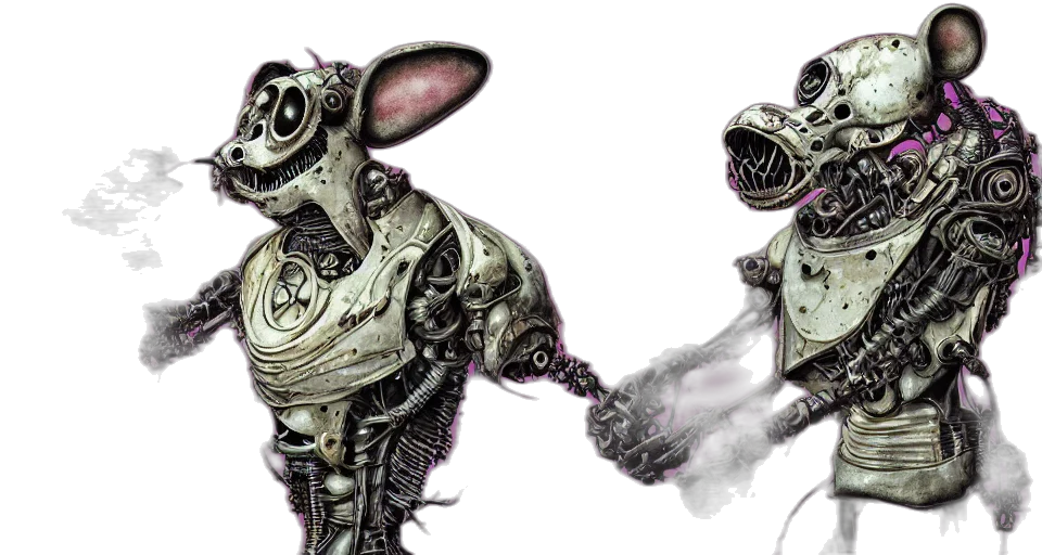 robot, mask, creature, concept art transparent PNG cut-out