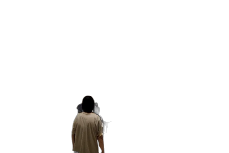 dress, jacket, staff, hair transparent PNG cut-out