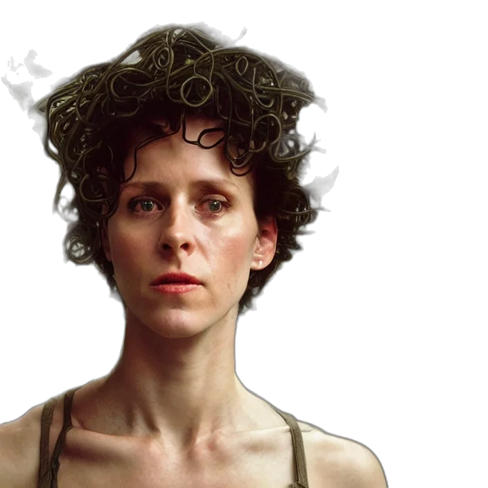hair, face, photorealistic, concept art transparent PNG cut-out