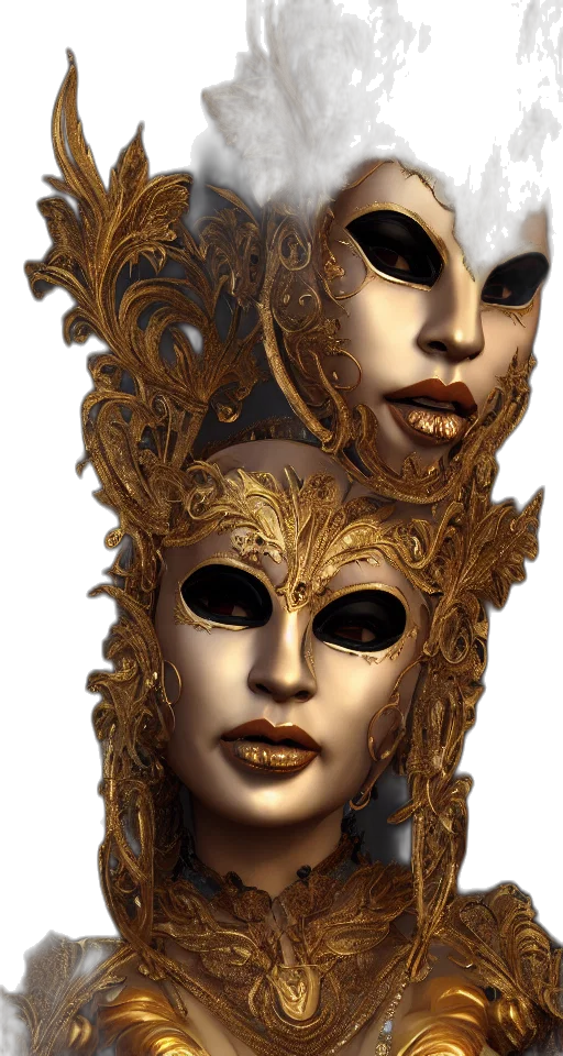 mask, crown, jewelry, face transparent PNG cut-out