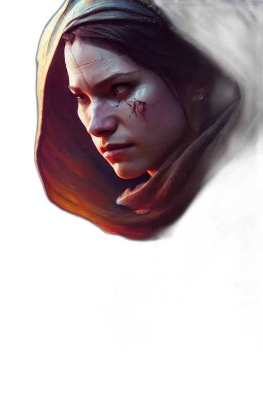 face, mask, concept art, fantasy art transparent PNG cut-out