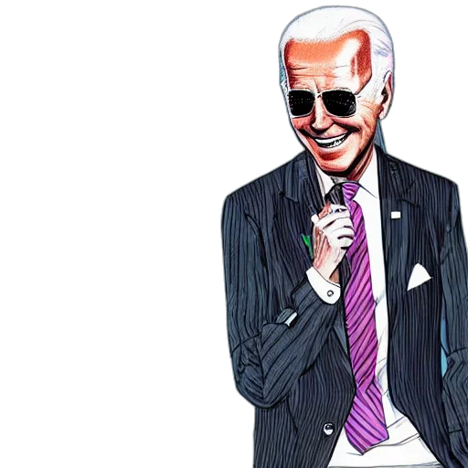 cartoon, concept art, joe, biden transparent PNG cut-out