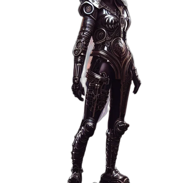 robot, staff, dress, concept art transparent PNG cut-out