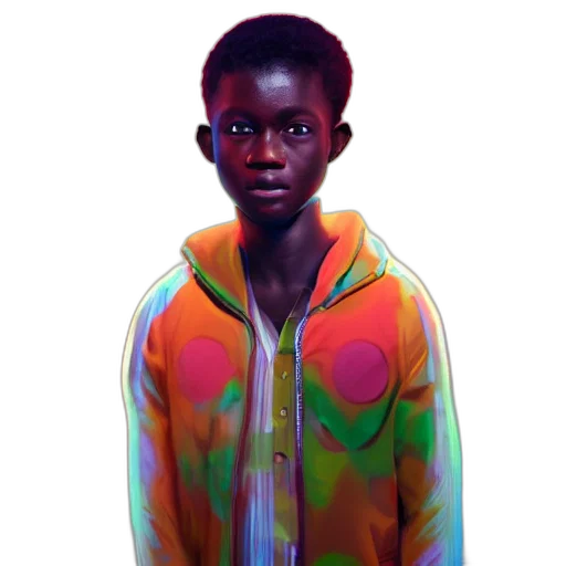 jacket, face, creature, dress transparent PNG cut-out
