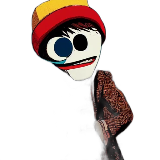 mask, hat, staff, jacket transparent PNG cut-out