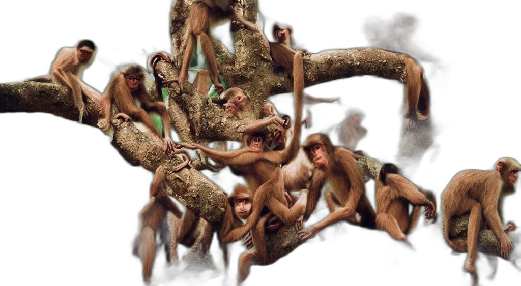 creature, tree, concept art, 3d render transparent PNG cut-out