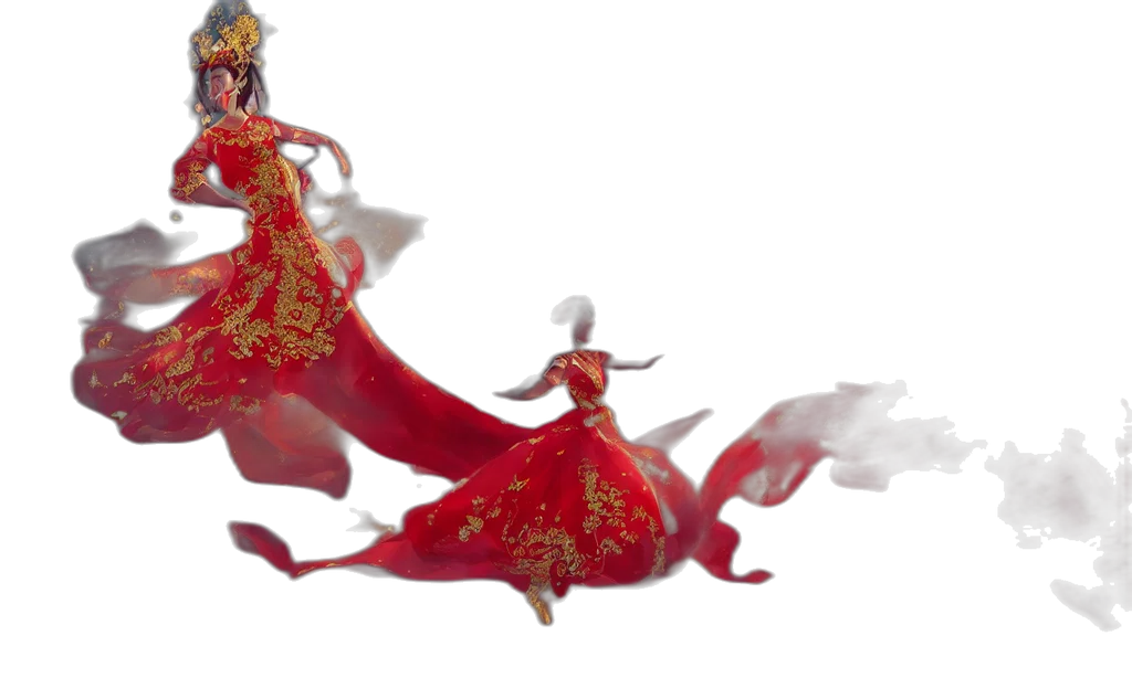 dragon, crown, dress, weapon transparent PNG cut-out