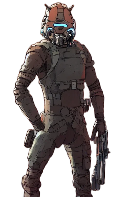 robot, staff, weapon, mask transparent PNG cut-out