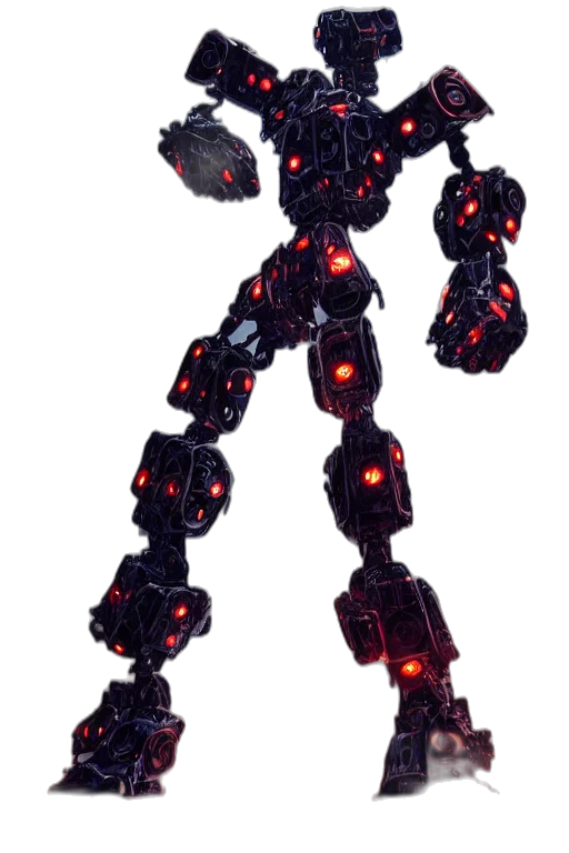 robot, weapon, staff, creature transparent PNG cut-out