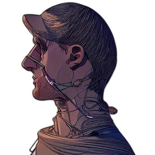 face, mask, staff, jacket transparent PNG cut-out