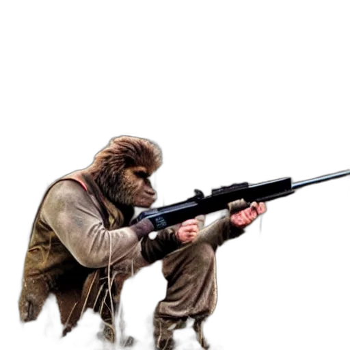 weapon, animal, staff, creature transparent PNG cut-out