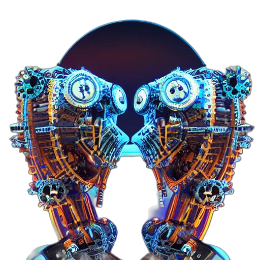 robot, mask, face, crown transparent PNG cut-out