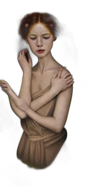 dress, jewelry, mask, face transparent PNG cut-out