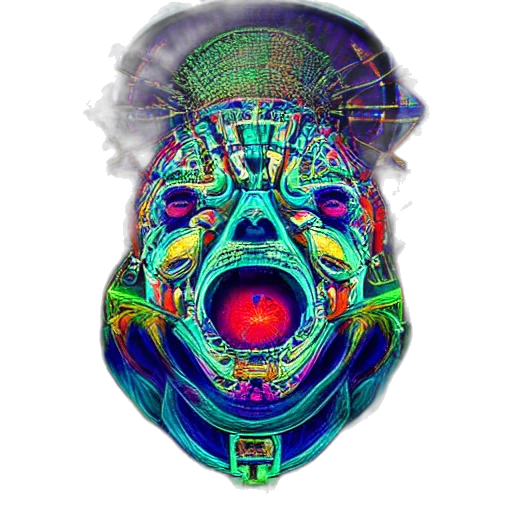 mask, face, robot, creature transparent PNG cut-out