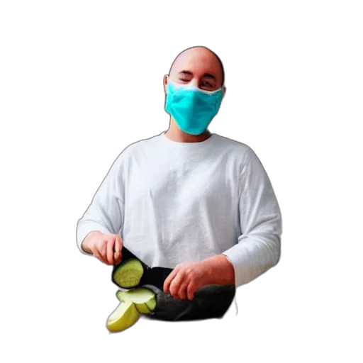 mask, staff, food, face transparent PNG cut-out