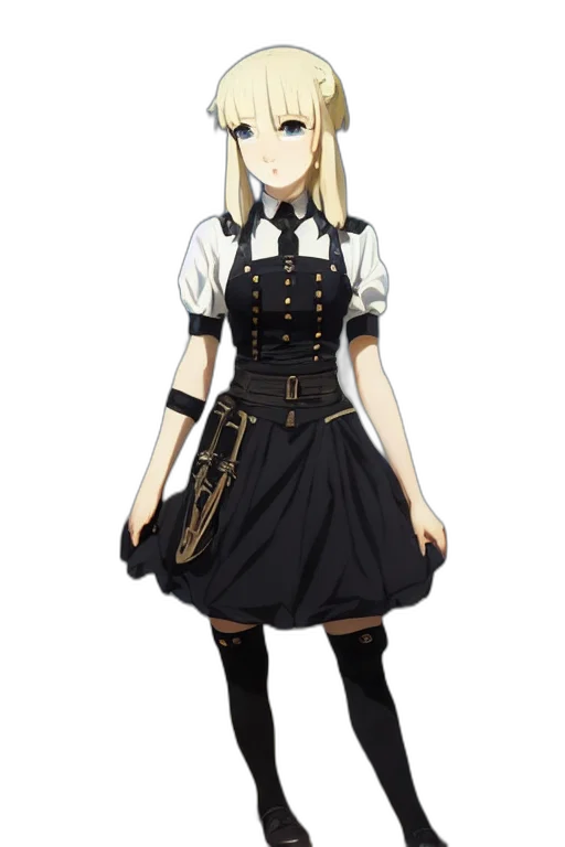dress, staff, anime, concept art transparent PNG cut-out