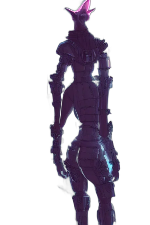 robot, dress, weapon, staff transparent PNG cut-out