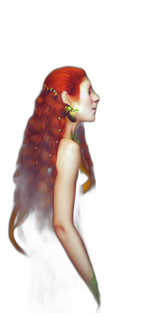 hair, crown, dress, creature transparent PNG cut-out