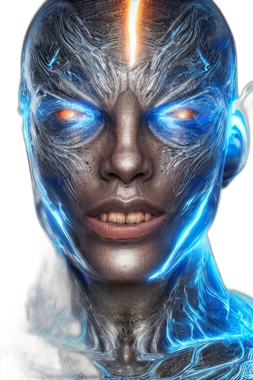 face, mask, robot, creature transparent PNG cut-out