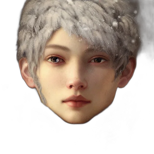 face, mask, hair, creature transparent PNG cut-out