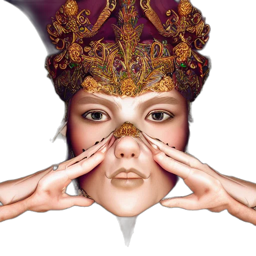 mask, crown, face, jewelry transparent PNG cut-out