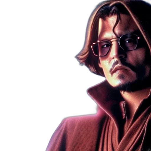 comic book art, photorealistic, johnny, depp transparent PNG cut-out