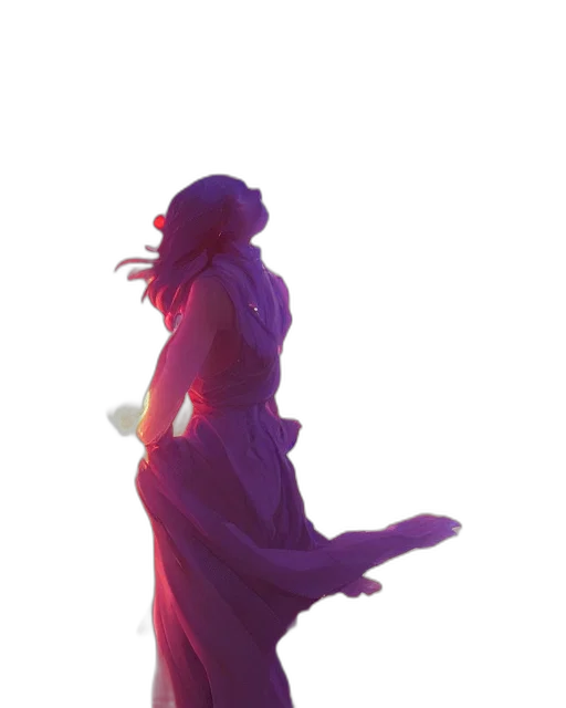 dress, crown, staff, flower transparent PNG cut-out
