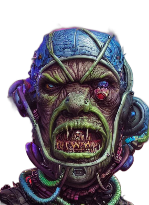 face, mask, creature, concept art transparent PNG cut-out
