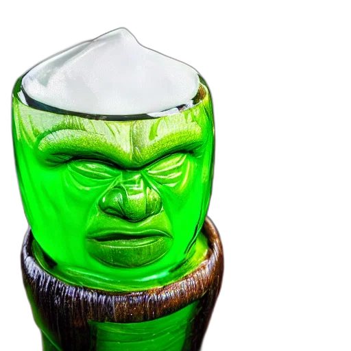 bottle, mask, face, 3d render transparent PNG cut-out
