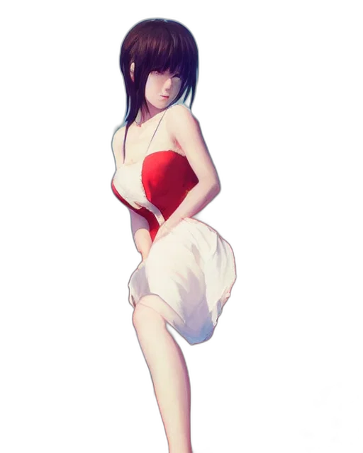dress, concept art, pixel art, anime transparent PNG cut-out