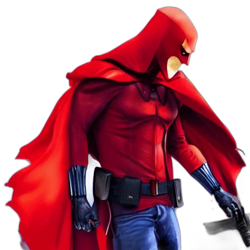 comic book art, concept art, red, hood transparent PNG cut-out