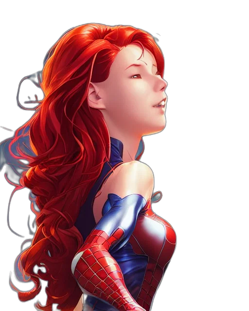 crown, dress, face, comic book art transparent PNG cut-out