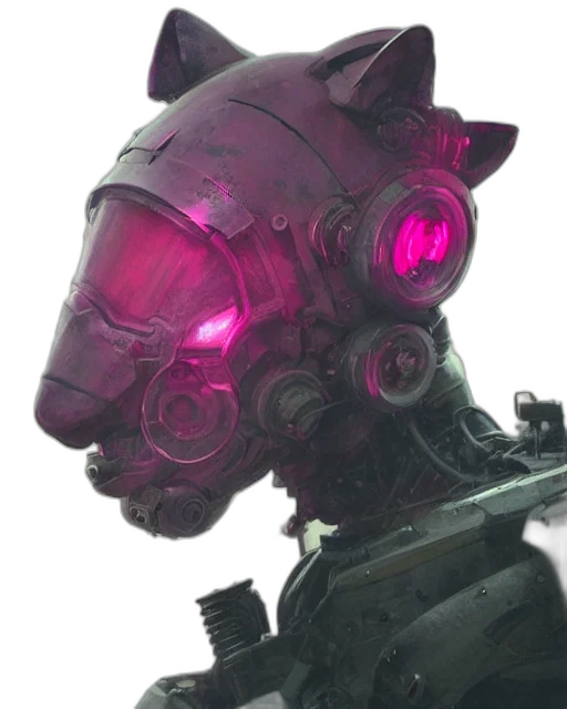 robot, mask, face, weapon transparent PNG cut-out
