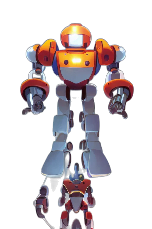 robot, weapon, concept art, 3d render transparent PNG cut-out