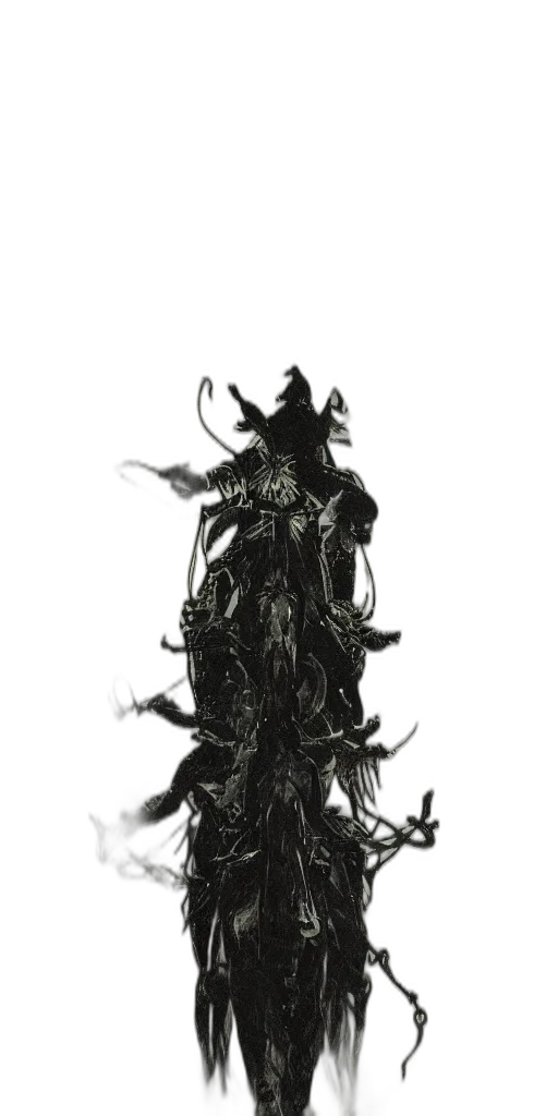 creature, staff, dress, mask transparent PNG cut-out