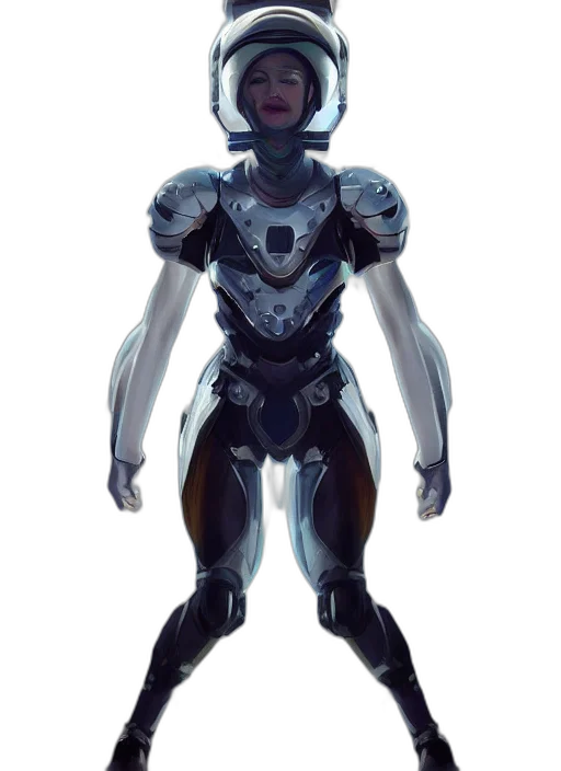 robot, concept art, comic book art, 3d render transparent PNG cut-out