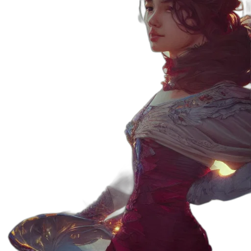 dress, dragon, crown, face transparent PNG cut-out