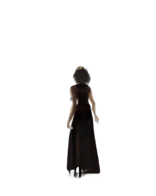 dress, staff, robot, hair transparent PNG cut-out