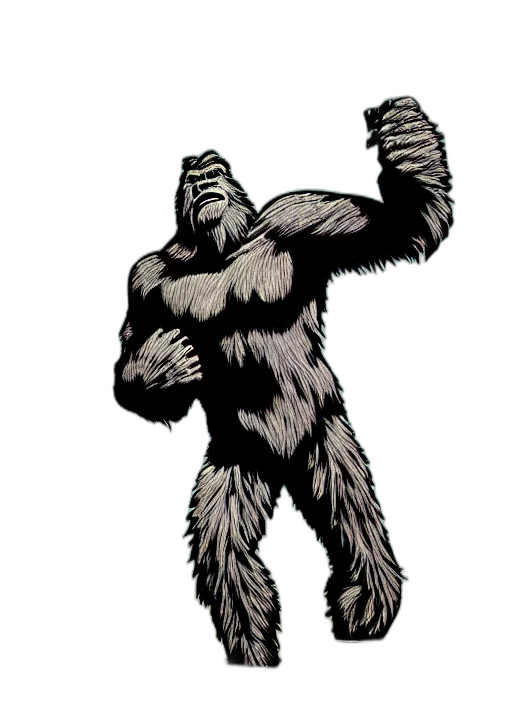 animal, creature, staff, comic book art transparent PNG cut-out