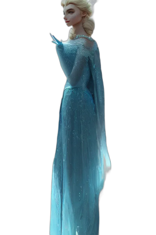 dress, crown, staff, concept art transparent PNG cut-out