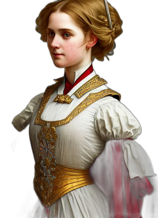 staff, dress, crown, face transparent PNG cut-out