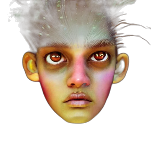 face, mask, creature, hair transparent PNG cut-out