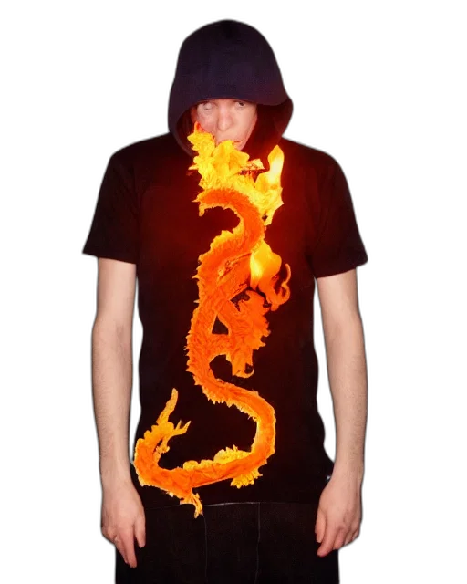 jacket, dragon, 3d render, fantasy art transparent PNG cut-out