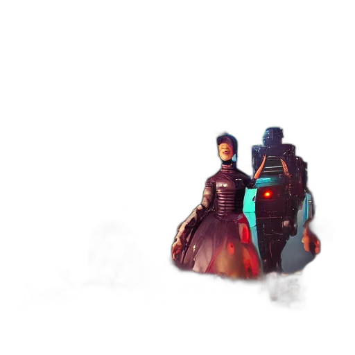robot, crown, bottle, jacket transparent PNG cut-out