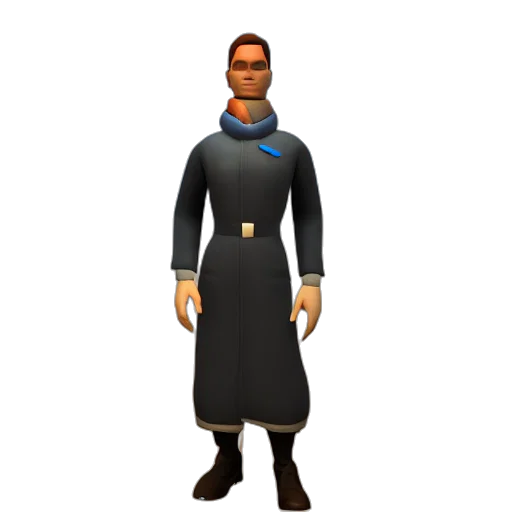 staff, jacket, 3d render, concept art transparent PNG cut-out